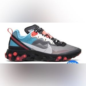 Nike React Element Blue Chill/Solar Red
